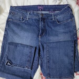 NYDJ Classic Straight Leg Blue Boyfriend Jeans